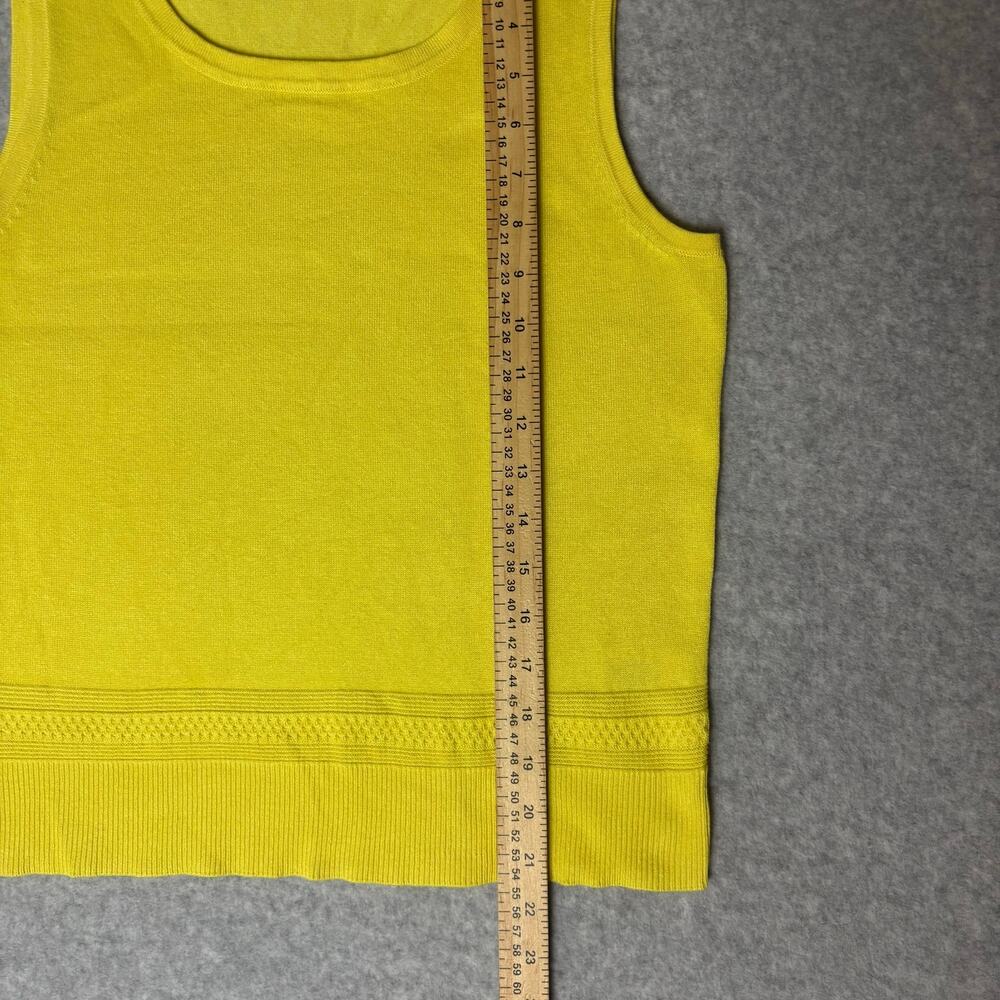 Women’s Bright Yellow Sleeveless Knit Top Size - S - Picture 4 of 7